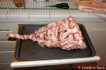 Uncooked bacon cornucopia